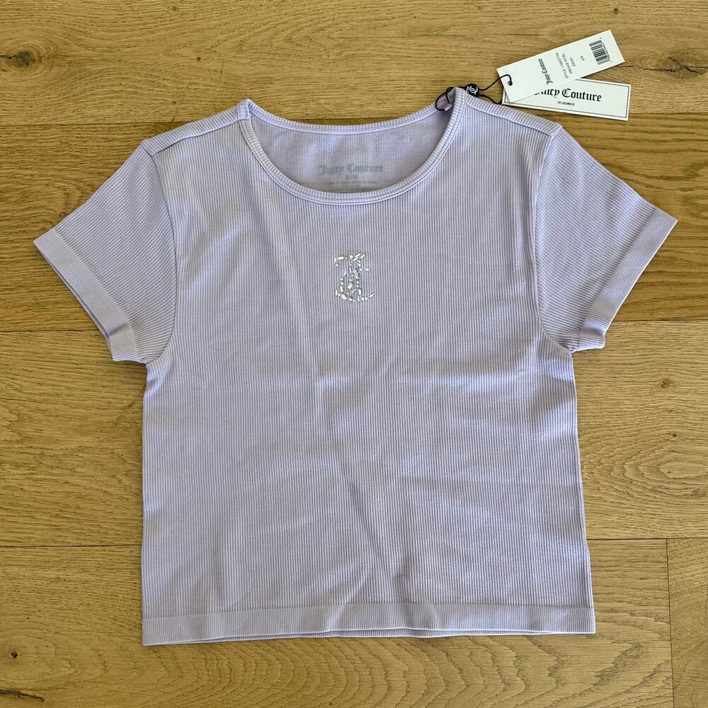 Juicy Couture - Seamless Fanciful Crop Short Sleeve Tee in Orchid Petal